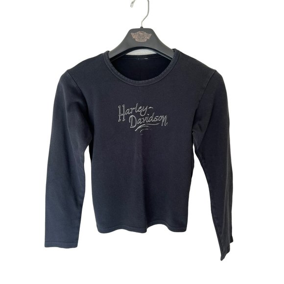 Harley Davidson Tops - Long Sleeve Harley Davidson Womens Shirt T-Shirt Black Harley-Davidson Size Smal